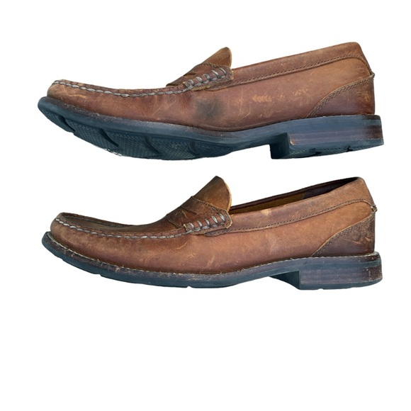 Sperry Men’s Leather Slip on Loafer Shoe Size 8.5 Brown STS10202 Preowned - Picture 4 of 9